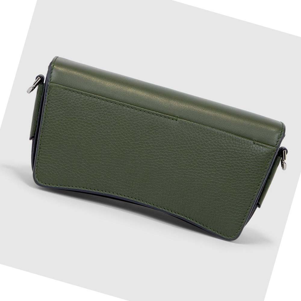 Men's Ecco TEXTUREBLOCK PINCH COMPACT Shoulder Bags Green | SG 792QMA